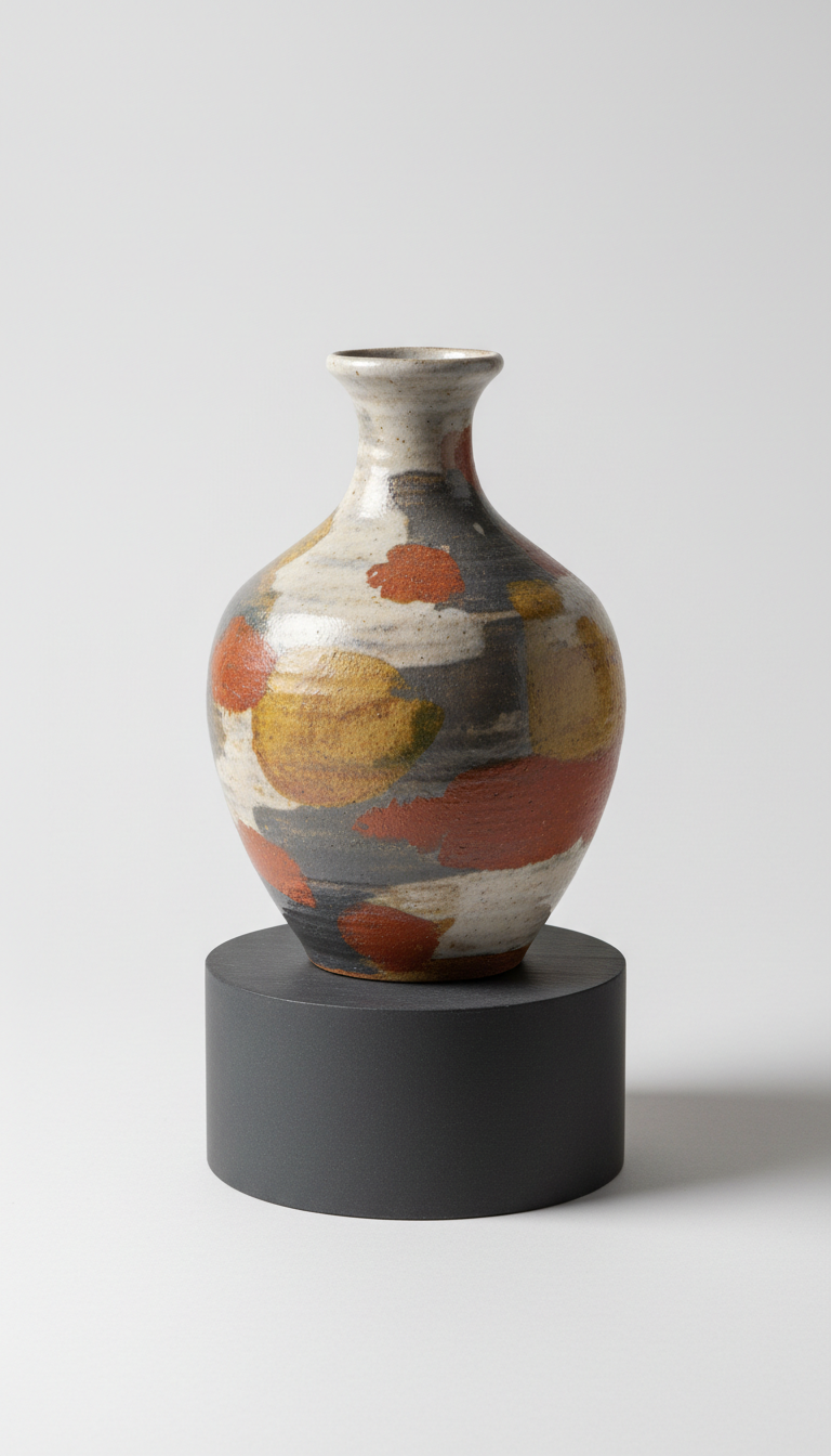 Hand-thrown Ceramic Vase With Matte Glaze