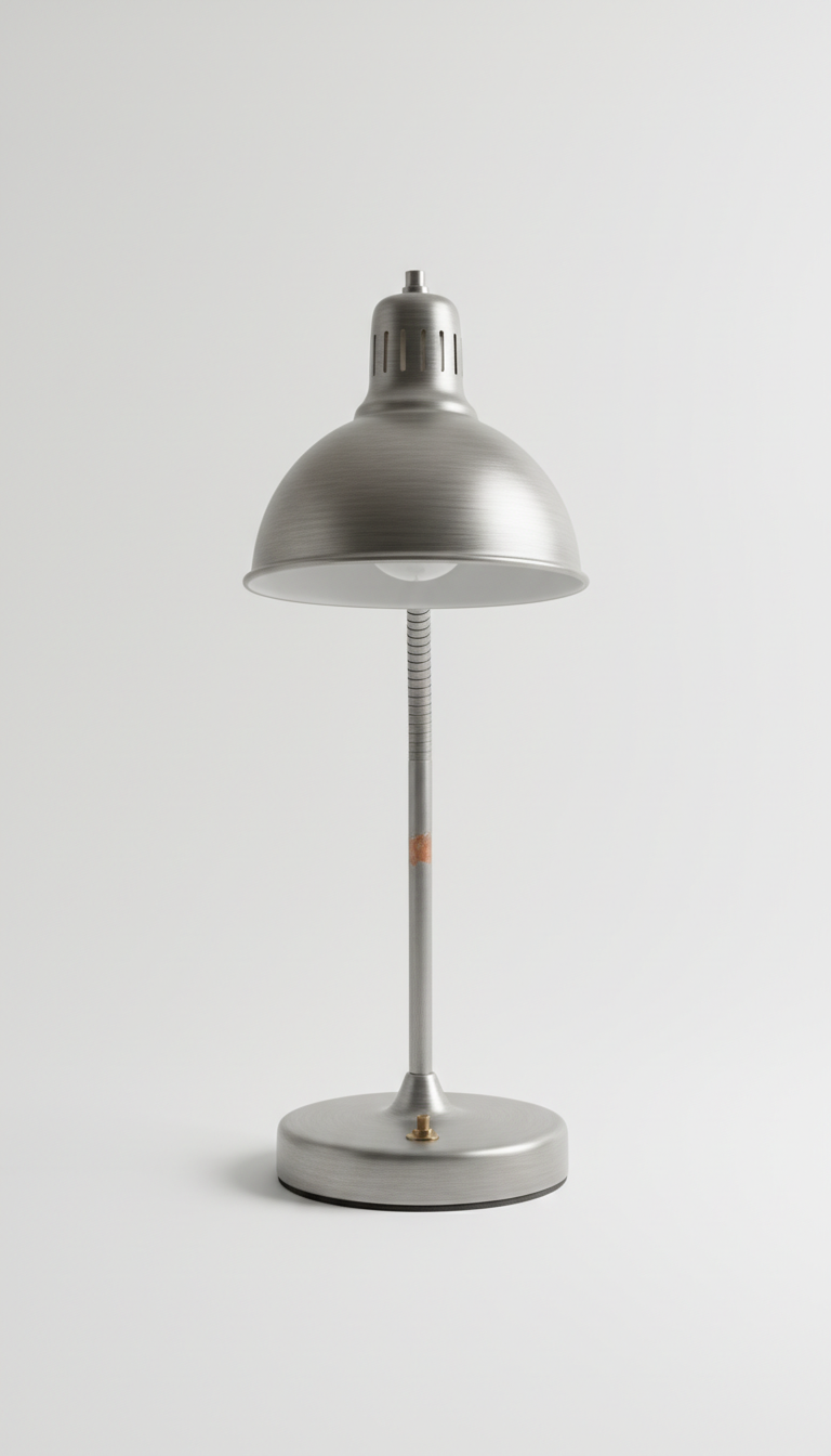Vintage Brushed Metal Desk Lamp